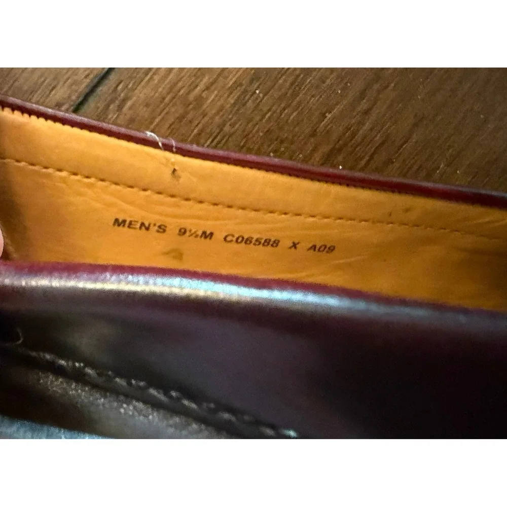 Cole Haan Nike Air Mens 9.5M Burgundy Leather Tassel Loafers C06588